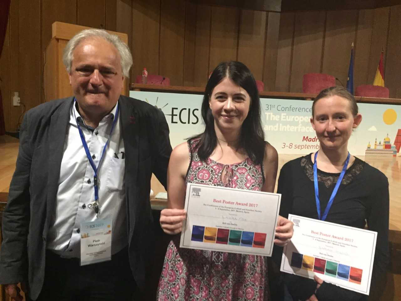 Professor Piotr Warzynski, BCFN student Laura Fox, and Sarah Michel
